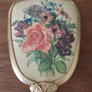 Hand held mirror and Brush set.